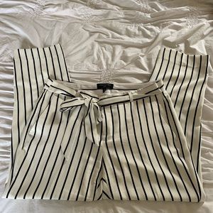 Black & White Pinstripe Capris